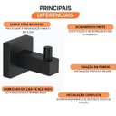 Ver imagem 5 de Cabide para Banheiro de Metal Cubit Preto/Matte Meber Metais