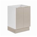 Ver imagem 2 de Balcão Planejado 2 Portas 60cm sem Tampo com Rodapé Ipanema CabeCasa MadeiraOriginals Branco/Fendi