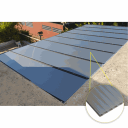 Kit Policarbonato Alveolar Cinza Refletivo 6mm - 2,00m X 3,00m - Perfis Naturais - 2