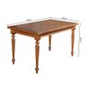 Mesa de Jantar Madeira Maciça Rústica Retangular 140x80cm Francisca - Castanho - 4