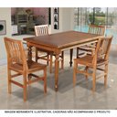 Ver imagem 2 de Mesa de Jantar Madeira Maciça Rústica Retangular 140x80cm Francisca - Castanho