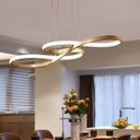 Ver imagem 5 de Pendente Infinito Arco Dourado Led 40w 3000k 4000k 6500k Bivolt - 80cm em Alumínio e Silicone