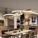 Ver imagem 2 de Pendente Infinito Arco Dourado Led 40w 3000k 4000k 6500k Bivolt - 80cm em Alumínio e Silicone