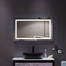 Espelho Banheiro Led 3 Cores Frio Neutro Quente 80x60 Retangular Luz Frontal Tecla Touch Toque - 6