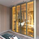 Ver imagem 7 de Guarda-roupa Solteiro 4 Portas Reflecta com Pés e Led 100% Mdf Innova