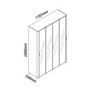 Ver imagem 3 de Guarda-roupa Solteiro 4 Portas Reflecta com Pés e Led 100% Mdf Innova