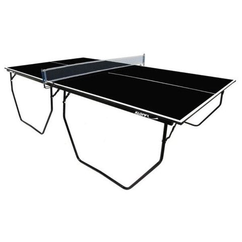 MESA DE PING PONG COR PRETA COM RODAS, SUPORTE E REDE MDP 15mm 1087 KLOPF