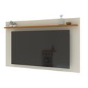 Ver imagem 6 de Painel para Tv até 70 Polegadas Astúrias 180 Cm com Prateleira Decorativa - Off White e Cedro