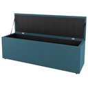 Ver imagem 3 de Kit Cabeceira e Baú Cama Box Solteiro Grace 90cm Suede Turquesa - Abmaza