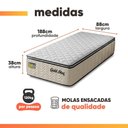 Ver imagem 4 de Cama Box Baú Colchão Solteiro Molas Ensacadas Gold Star 88x188x79cm Hellen - Suporta até 120 kg