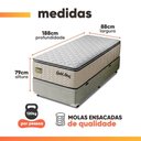 Ver imagem 3 de Cama Box Baú Colchão Solteiro Molas Ensacadas Gold Star 88x188x79cm Hellen - Suporta até 120 kg