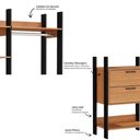 Ver imagem 3 de Closet 2 Torres 2 Gavetas Industrial Tw403 Freijó Preto Fosco Dalla Costa