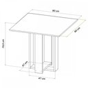 Ver imagem 4 de Mesa de Jantar 4 Lugares Charlotte Mel/Blonde/Veludo Cinza - Panorama Móveis