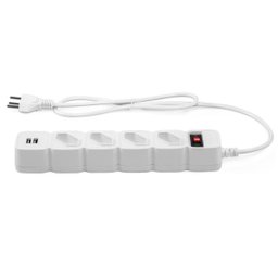 Protetor Eletrônico Filtro De Linha Intelbras Epe 204 Usb+ Com 4 Tomadas e 2 Portas Usb Bivolt Cabo - 5 Protetor Eletrônico Filtro De Linha Intelbras Epe 204 Usb+ Com 4 Tomadas e 2 Portas Usb Bivolt Cabo - 5