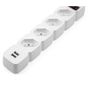 Ver imagem 2 de Protetor Eletrônico Filtro De Linha Intelbras Epe 204 Usb+ Com 4 Tomadas e 2 Portas Usb Bivolt Cabo