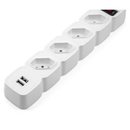 Protetor Eletrônico Filtro De Linha Intelbras Epe 204 Usb+ Com 4 Tomadas e 2 Portas Usb Bivolt Cabo - 2 Protetor Eletrônico Filtro De Linha Intelbras Epe 204 Usb+ Com 4 Tomadas e 2 Portas Usb Bivolt Cabo - 2