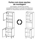 Ver imagem 4 de Paneleiro Duplo 220x60 cm 3 Portas Ravena Freijo Off Acetinado Poliman