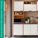 Ver imagem 2 de Paneleiro Duplo 220x60 cm 3 Portas Ravena Freijo Off Acetinado Poliman