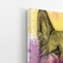 Ver imagem 3 de Quadro Cachorro Pastor Alemão Tinta Aquarela Canvas 30x40cm