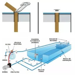 Dispositivo Bocal de Aspiração / Sucção para Piscinas de Alvenaria em Inox - 8