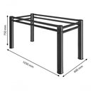 Ver imagem 3 de Base Retangular para Mesa Jantar Preto 1.20mt