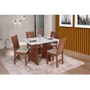 Ver imagem 1 de Conjunto Mesa Retangular Manuela com 4 Cadeiras Paraty Bagum Bege Naturalle e Off White