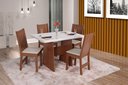 Ver imagem 1 de Conjunto Mesa Retangular Manuela com 4 Cadeiras Paraty Bagum Bege Naturalle e Off White