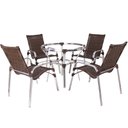 Ver imagem 1 de 4 Cadeiras Emily e Mesa Adaptada em Alumínio para Área, Jardim, Piscina - Argila