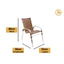 Ver imagem 3 de 4 Cadeiras Emily e Mesa Adaptada em Alumínio para Área, Jardim, Piscina - Argila