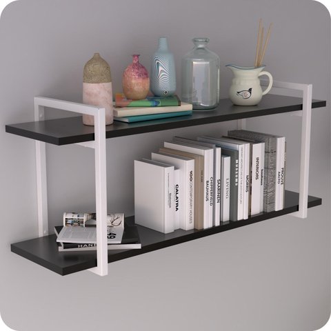 Prateleira Estilo Industrial P/ Quarto Parede GND BP 100cm