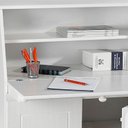 Ver imagem 4 de Escrivaninha Mesa Madeira 2 Portas David Rustico Branco Idimex