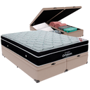 Ver imagem 1 de Cama Box Baú Airtech Antares Queen + Colchão de Molas Ensacadas - Ortobom - Spring - 158x198x67cm