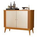 Ver imagem 1 de Buffet Pequeno 90cm Ripado Sala Jantar 2 Portas Argo Edn Cedro/Off White