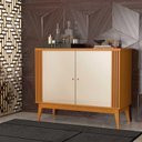Ver imagem 5 de Buffet Pequeno 90cm Ripado Sala Jantar 2 Portas Argo Edn Cedro/Off White