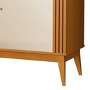 Ver imagem 2 de Buffet Pequeno 90cm Ripado Sala Jantar 2 Portas Argo Edn Cedro/Off White