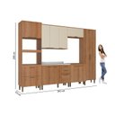 Ver imagem 3 de Kit Cozinha Completa 7 Peças 240cm em MDF Yescasa Freijó e Areia