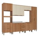 Ver imagem 2 de Kit Cozinha Completa 7 Peças 240cm em MDF Yescasa Freijó e Areia