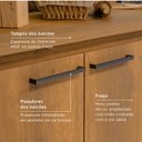 Ver imagem 7 de Kit Cozinha Completa 7 Peças 240cm em MDF Yescasa Freijó e Areia