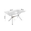 Ver imagem 3 de Conjunto: Mesa de Cozinha Loire C/ Tampo de Vidro 120x80cm e 4 Cadeiras Florença Cromada - Courano