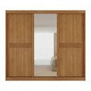 Ver imagem 2 de Guarda-roupa com Espelho 242cm 3 Portas 6 Gavetas Canadá Bianchi Nature