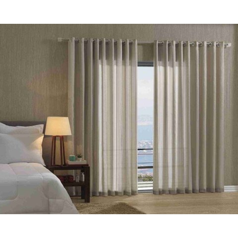 Cortina Duo 4,20 x 2,50 m Sorrento Nude Bella Janela 649033516001011.273