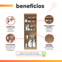 Ver imagem 4 de Armário Multiuso Organizador Lavanderia 2 Portas 3 Prateleiras 1,70m New Aramóveis