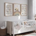 Ver imagem 2 de Kit 3 Quadros Alfabeto Número Letras Retroescavadeira Quarto Menino Infantil Ref. 01