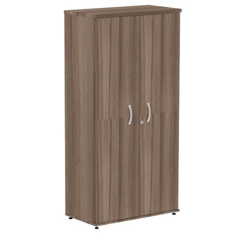 Armário Alto P25 Pandin 80 Cm (largura) em Mdp Cor Walnut com 2 Portas e 3 Prateleiras