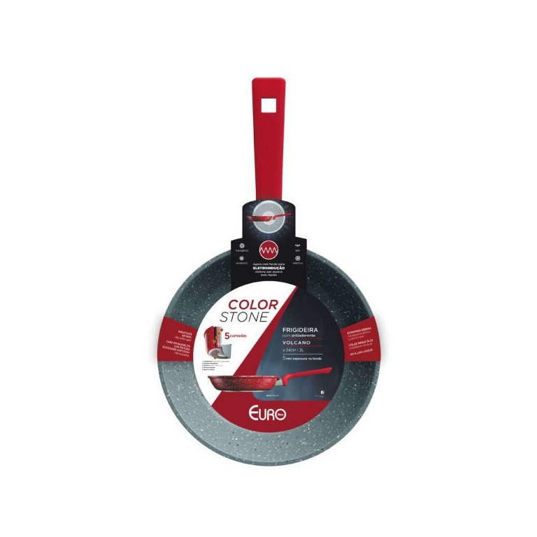 Frigideira ColorStone 24cm Volcano ALU8303-VO - Euro Home Frigideira ColorStone 24cm Volcano ALU8303-VO - Euro Home
