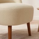 Ver imagem 3 de Kit Duas Poltronas Decor Leitura Cadeiras Estofadas Jade Off White Liso