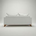 Ver imagem 3 de Sofá 2 Lugares Espanha Base Madeira Tecido Linho Cru Living 1,40m