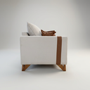 Ver imagem 5 de Sofá 2 Lugares Espanha Base Madeira Tecido Linho Cru Living 1,40m