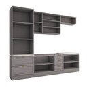 Ver imagem 5 de Cozinha Completa Atlanta 10 Portas 5 Gavetas 100% Mdf Americana Cinza - Panorama Móveis