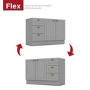 Ver imagem 3 de Cozinha Completa Atlanta 10 Portas 5 Gavetas 100% Mdf Americana Cinza - Panorama Móveis